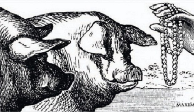 ნუ დავუყრით ჩვენს მარგალიტებს ძაღლებს და ღორებს