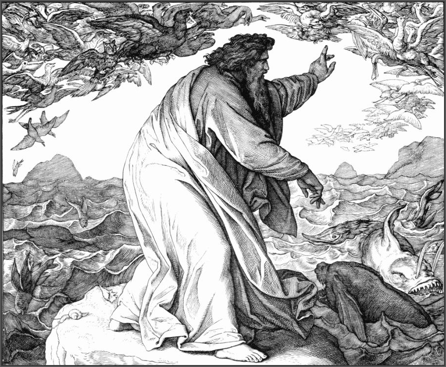 შექმნა ღმერთმა ზღვის სულდგმულნი და ცის ფრინველნი